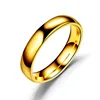Fashion Stainless Steel Couple Ring Simple High Polished Rose Gold Plated Ring