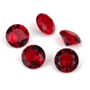 Round Shape Gems Garnet Red Pink Glass Stones