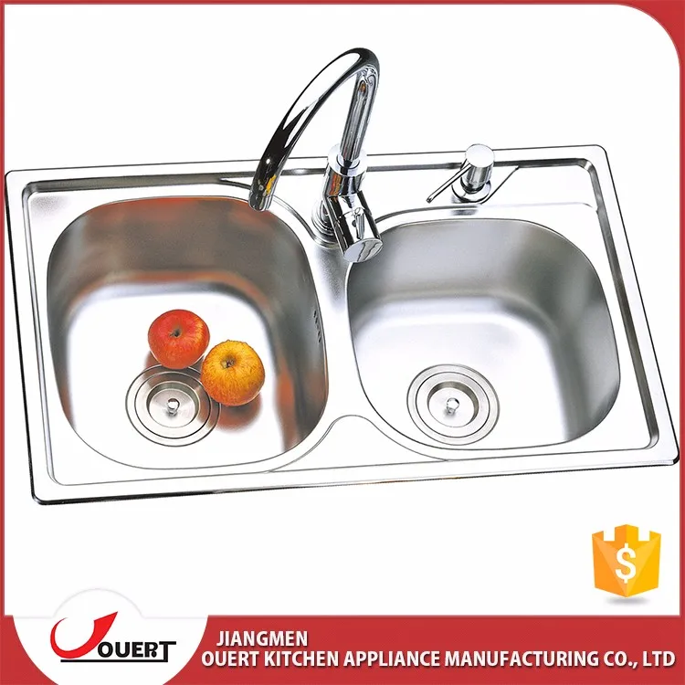 Free Antidumping Exported From Malaysia Modern Kitchen Designs Stainless Steel 304 Double Bowl