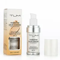 

TLM 30ML Magic Color Changing Liquid Foundation Makeup Base Nude Face Cover Concealer Long Lasting Makeup Skin Tone Foundation