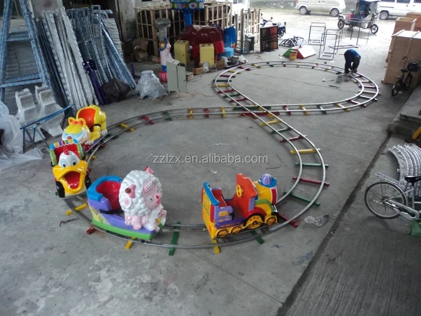 outdoor theme park rides kids mini track electric train set
