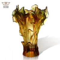 

Luxury Daum Crystal Callalily Flower Vase Home Decoration Wedding Table Centrepiece