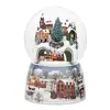 120mm Polyresin Christmas Train Musical Glitter Snow Globe Holiday Village