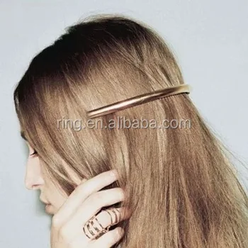 Catwalk Gold Curved Bar French Updo Hair Pin Clip Dress Snap