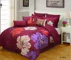 luxury wedding microfiber fabric printed comforter bedding sets with flower
