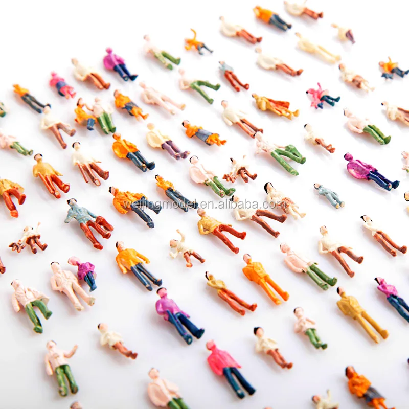 
100pcs 1;200 architecture scale model figure plastic miniature people model scale figure 