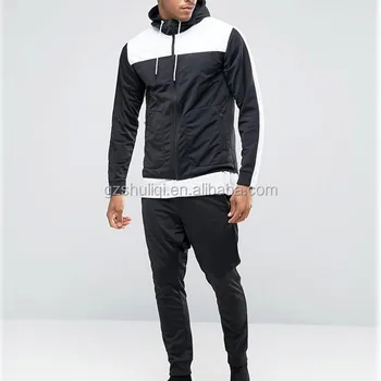 black fitted tracksuit