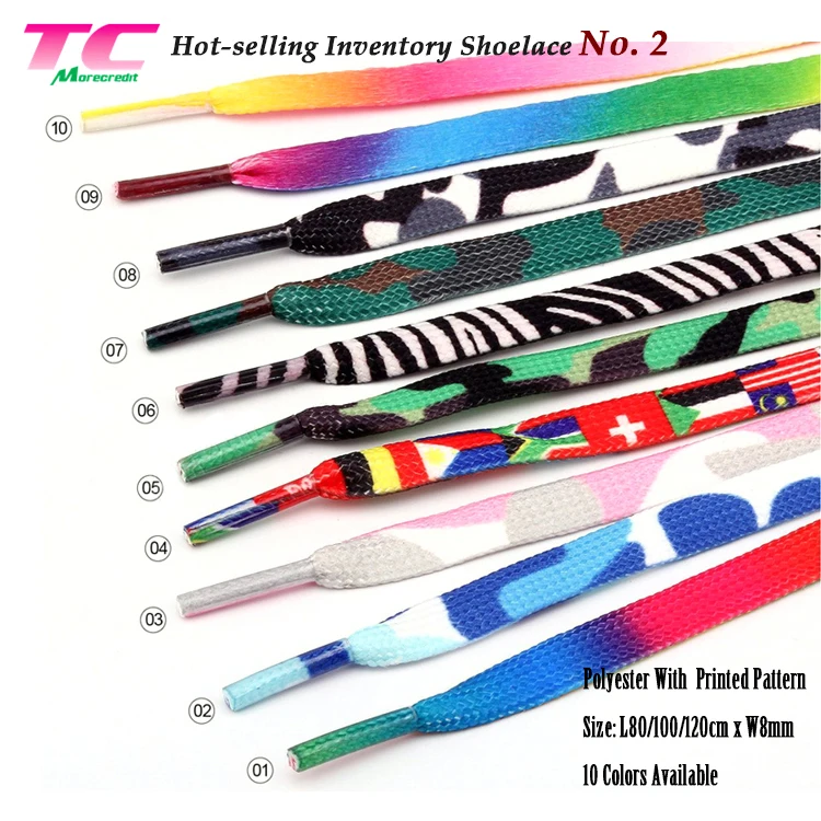 Fancy Custom Metal Aglet Shoelaces Flat Rope Shoelaces Metal Aglet Shoe