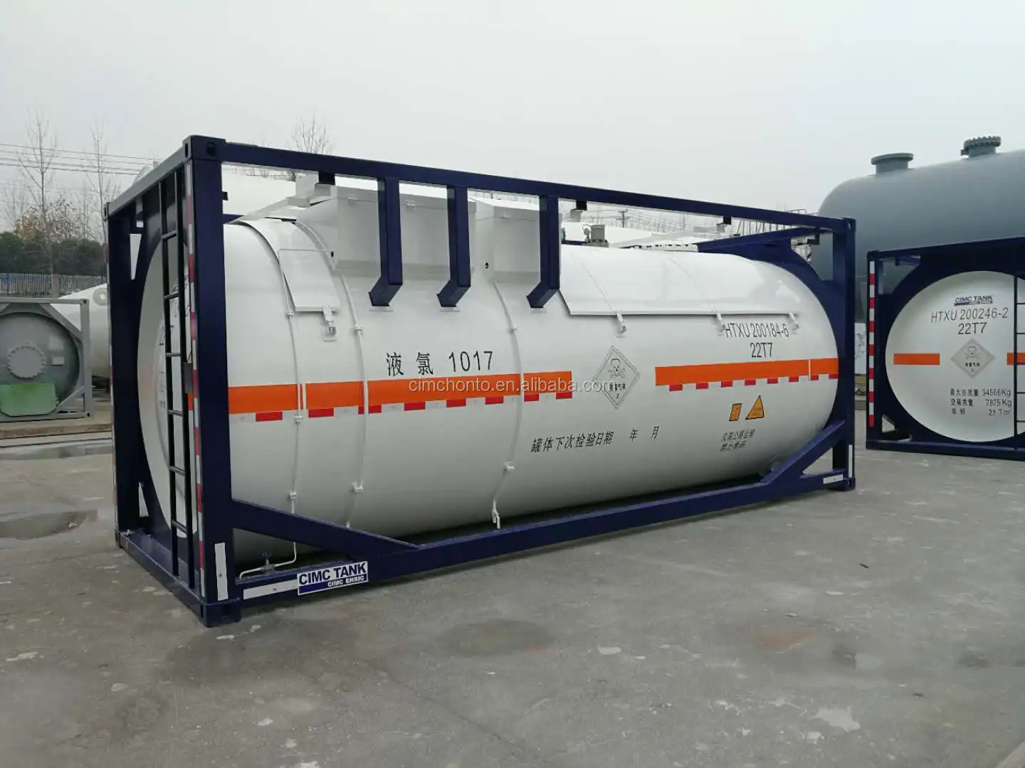 Cimc 20ft Asme Liquid Chlorine Iso Tank 20000l Tank Container For Sale