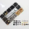 Hot Sell on Market 80 Set Snap Fasteners Snaps Button Press Studs with 4 Pieces Fixing Tools, 12.5 mm in Diameter