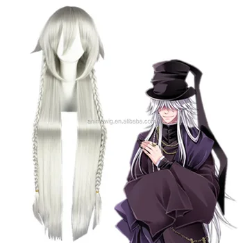 110cm Long Straight Silver White Pandora Hearts Alice Aynthetic