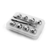 Zeal 8pcs plastic box packing stainless steel reusable ice cube steel