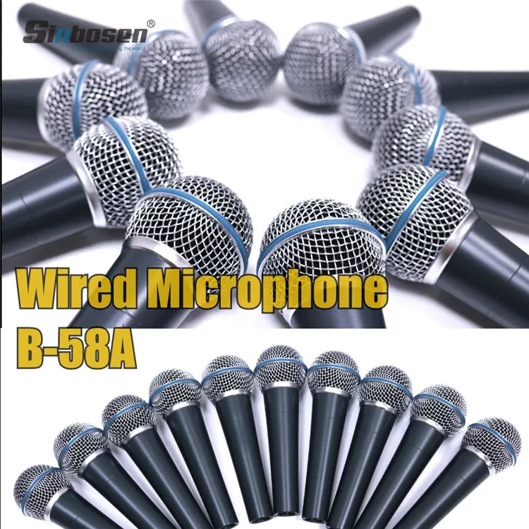 

Handheld wired microphone B-58A professional vocal studio mic mixer uhf microphone, Black