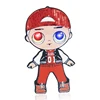 Hot Selling led flashing patches Cute Boy Design Sequin Patches with LED lighting for Kid's Clothing