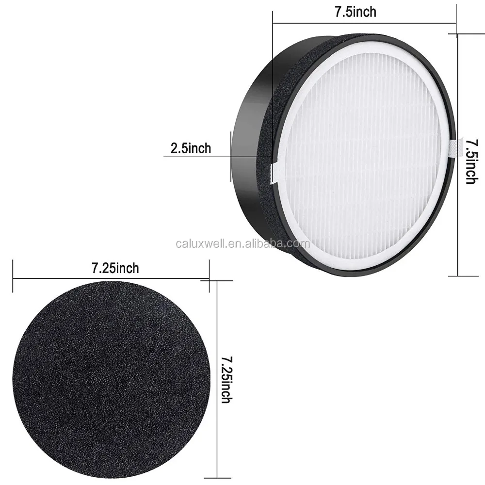 2 Pack High Efficiency 3-in-1 True Hepa Filter Replacement Compatible With Levoit Lv-h132 Air ...