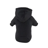 

S-8XL Big Blank Black Dog Hoodie with Kangaroo Pocket