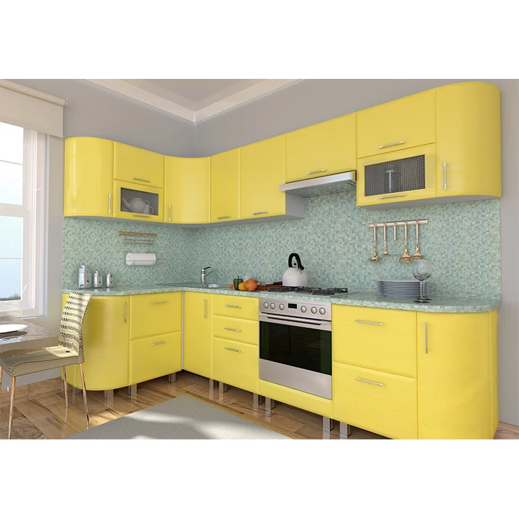 Modern and simple style double sided kitchen cabinets designs