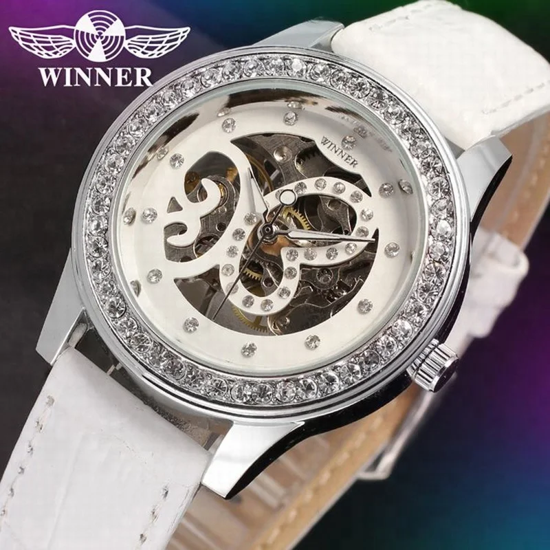 

2018 Fashion Design Women Wrist Watch Lady Fancy Automatic Watch With Different Color Bands, 3 colors