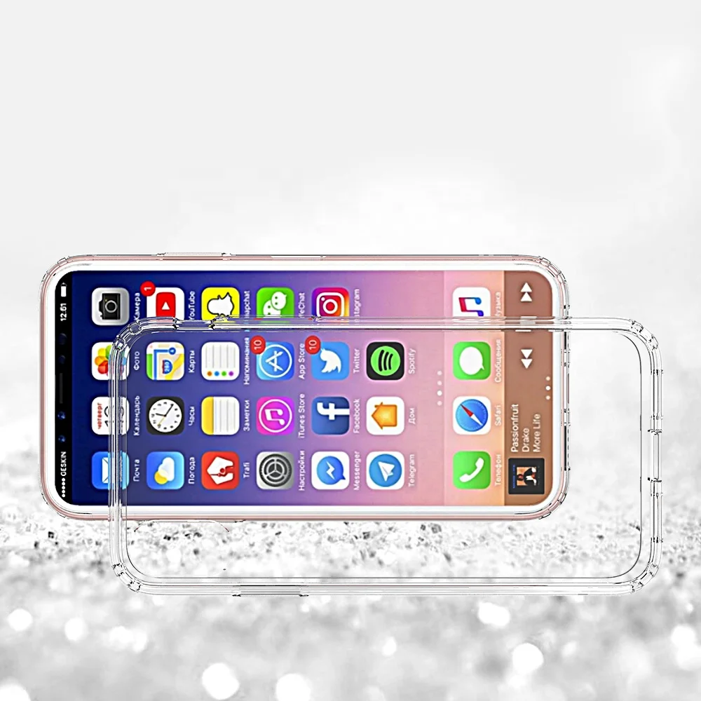 

Acrylic Case for iPhone X,Crystal Transparent Hard Protective Back Covers for iPhone X