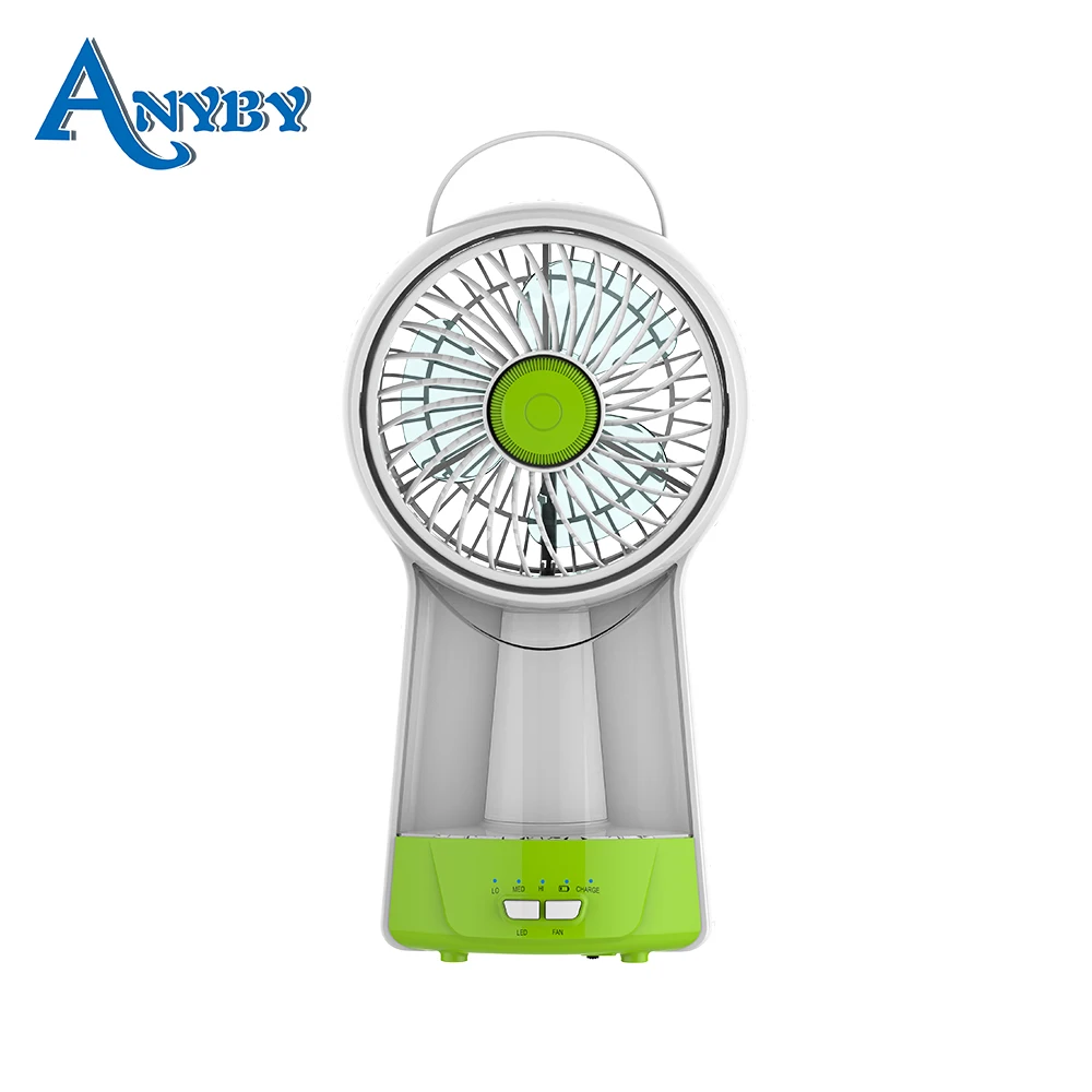 5inch AC/DC  Rechargeable emergency portable fan battery mini fan with LED night light