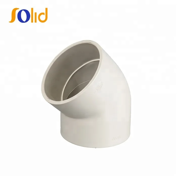Factory Price DIN Plastic Pvc Pipe Fittings UPVC PVC 45 Degree Elbow