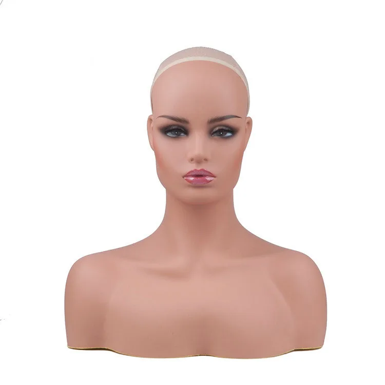 
Head mannequin with bust wig headstand for wigs display making styling and jewelry display mannequin 