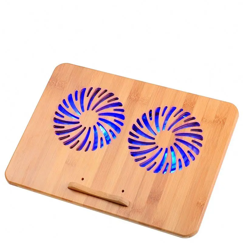 

Factory supplier laptop cooling pad notebook cooling fan bamboo laptop cooling pad, Natural