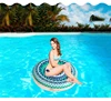 Summer inflatable mandala white pool float bed