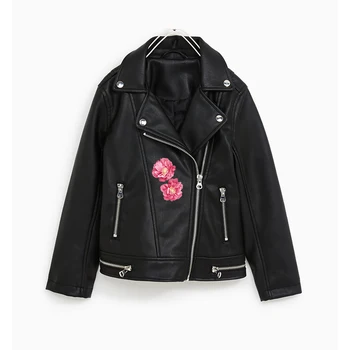 childrens black leather jacket