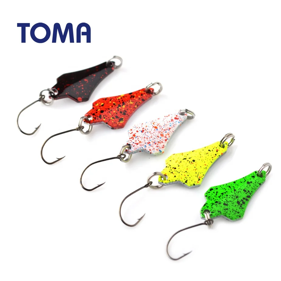 

TOMA Fishing Spoons Trout Lures Copper Metal Hard Baits Fishing Lures Pesca, As picture