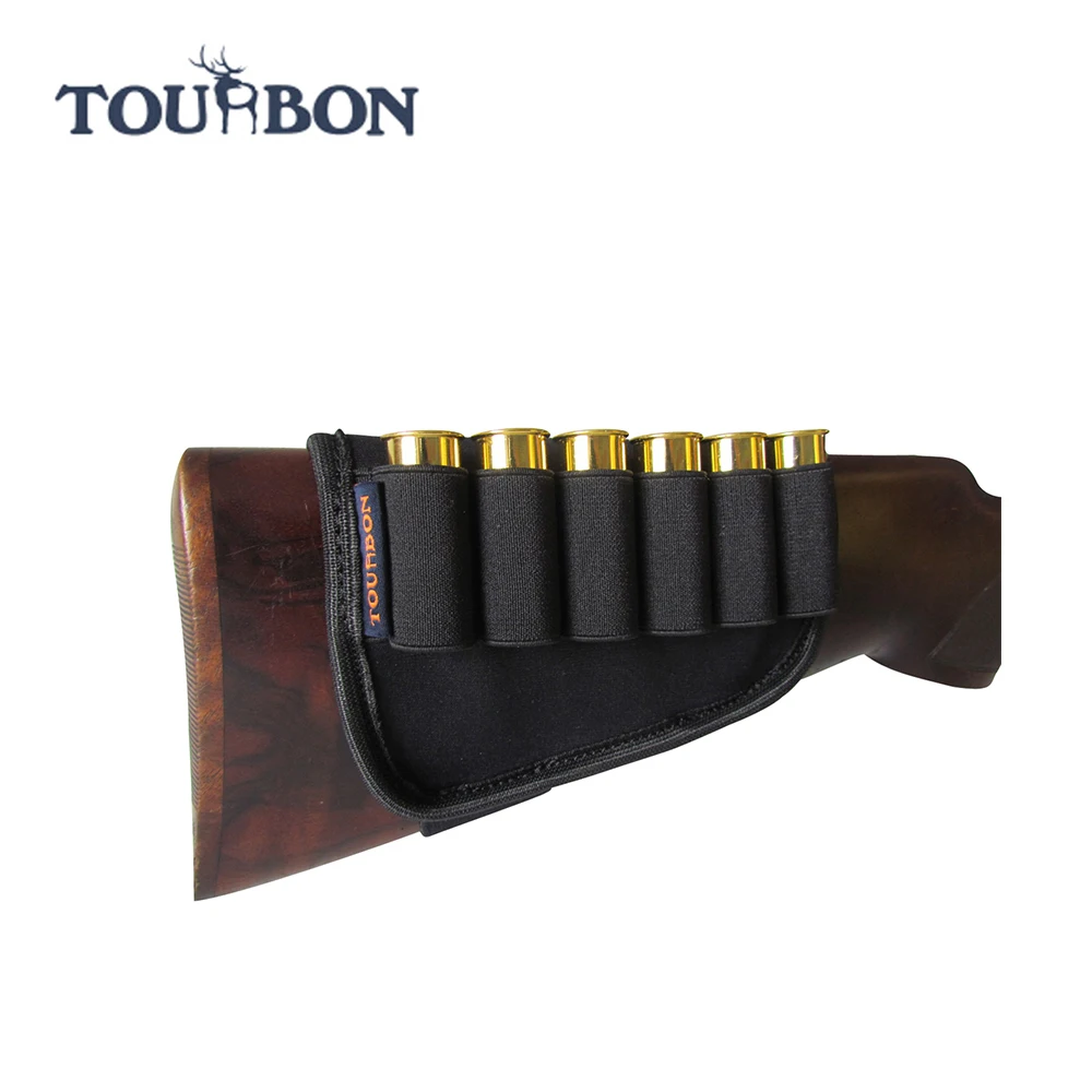 

TOURBON outdoor hunting gun accessories buttstock neoprene 12 Gauge shotgun Ammo cartridge holder