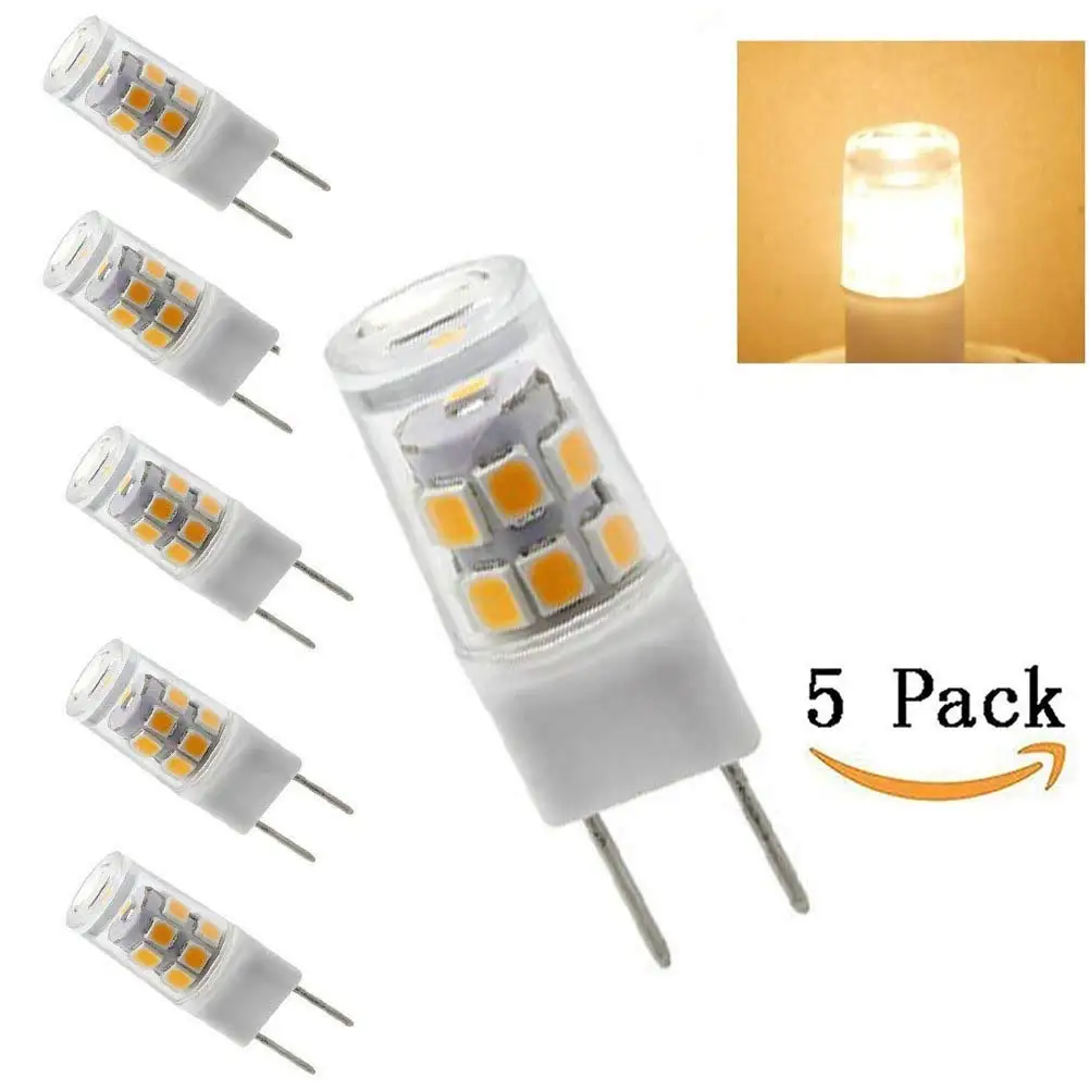 Light Bulbs G8 T4 BiPin Bulb LED G8 3000k JCD 110v Xenon Halogen 25w