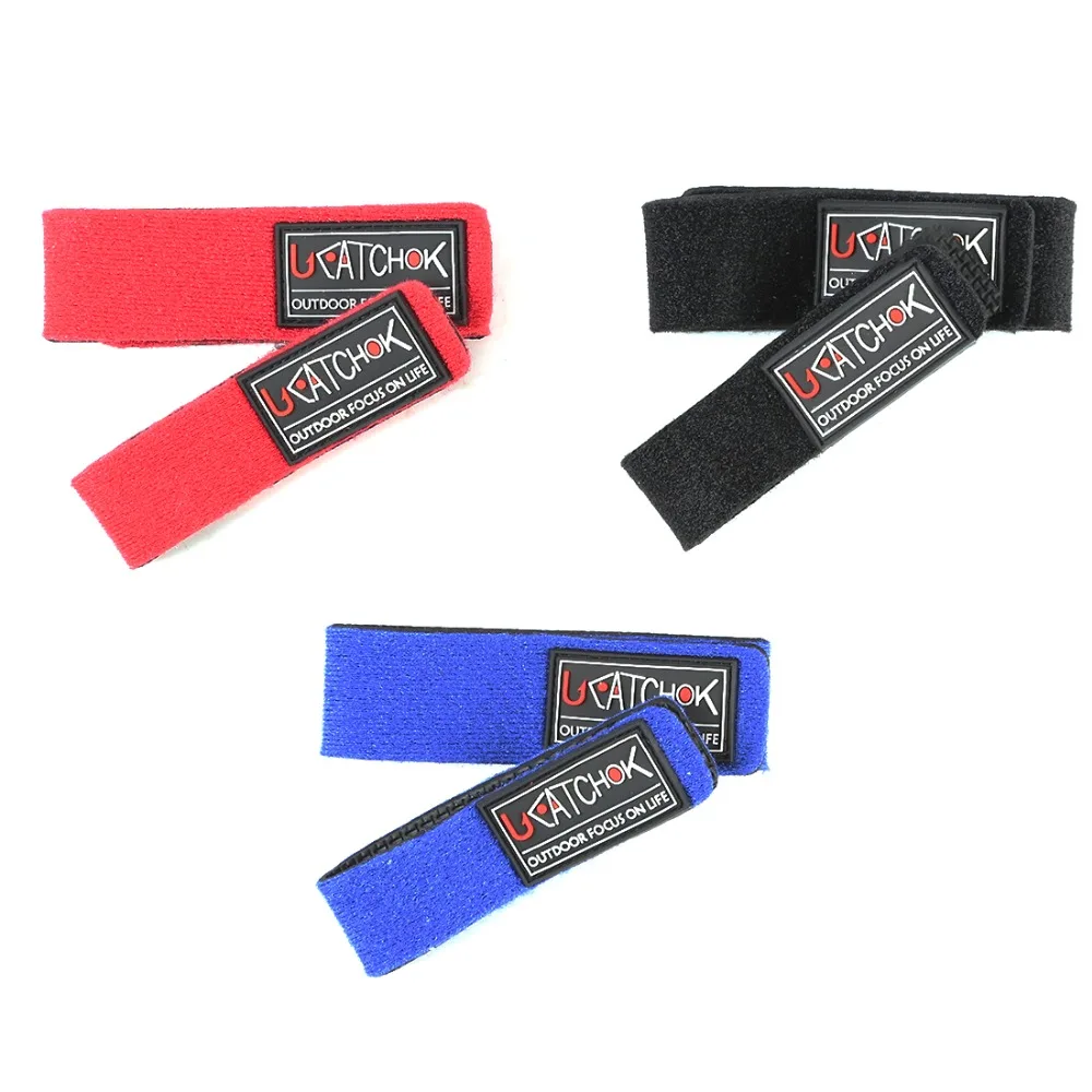 

2pcs/bag Fishing Rod Wrapper Bundle tie SCR rubber Elastic Fasten Strap Belt Tie, Black,red, blue
