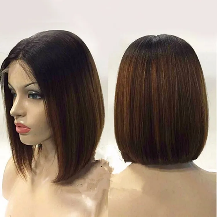 Highlight Natutal Color And 30 Silky Straight Bob Wig Black Women