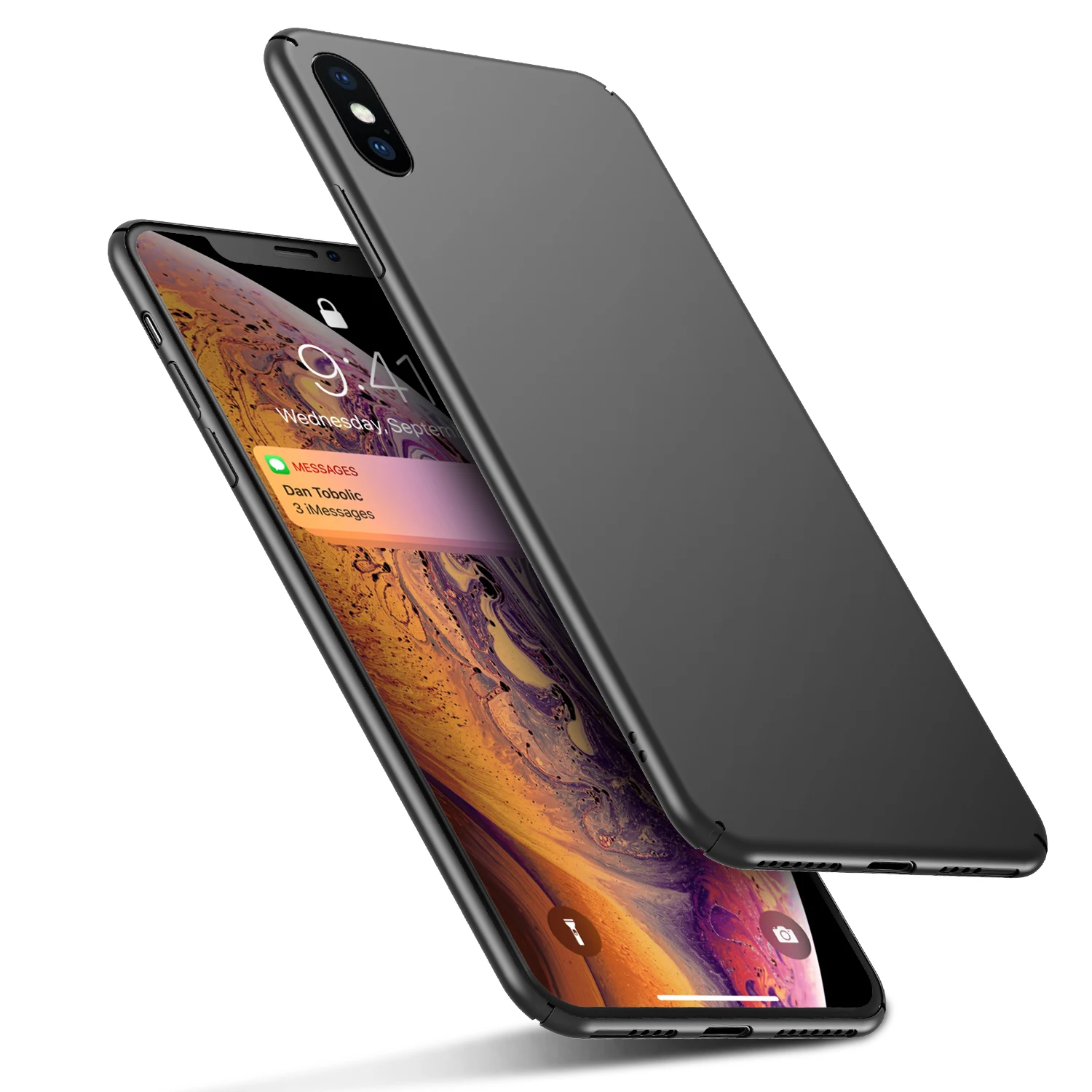 

LOVEBAY Ultrathin Hard PC Back Cover For iPhone X XR XS Max 8 7 6 6S Plus Slim Matte Simple Plain Phone Case