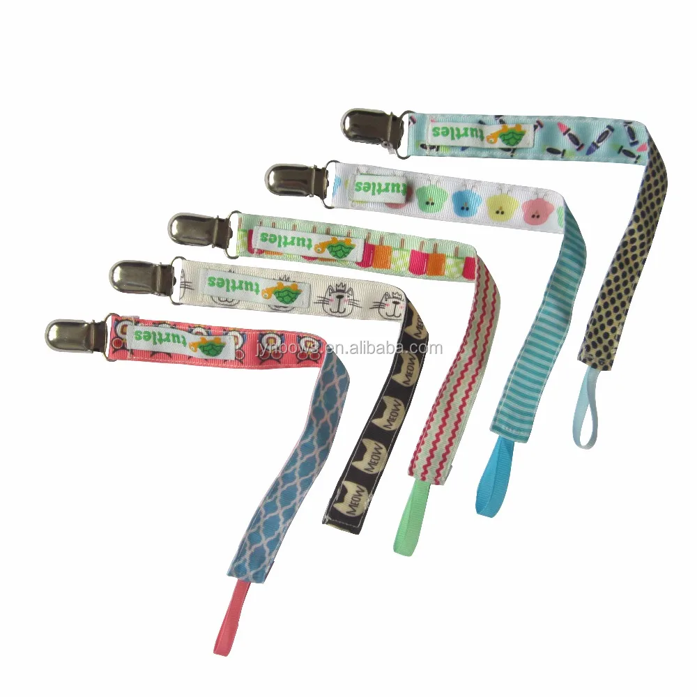 

Custom All Size All Color Polka Dot Ribbon Pacifier Clip Holder
