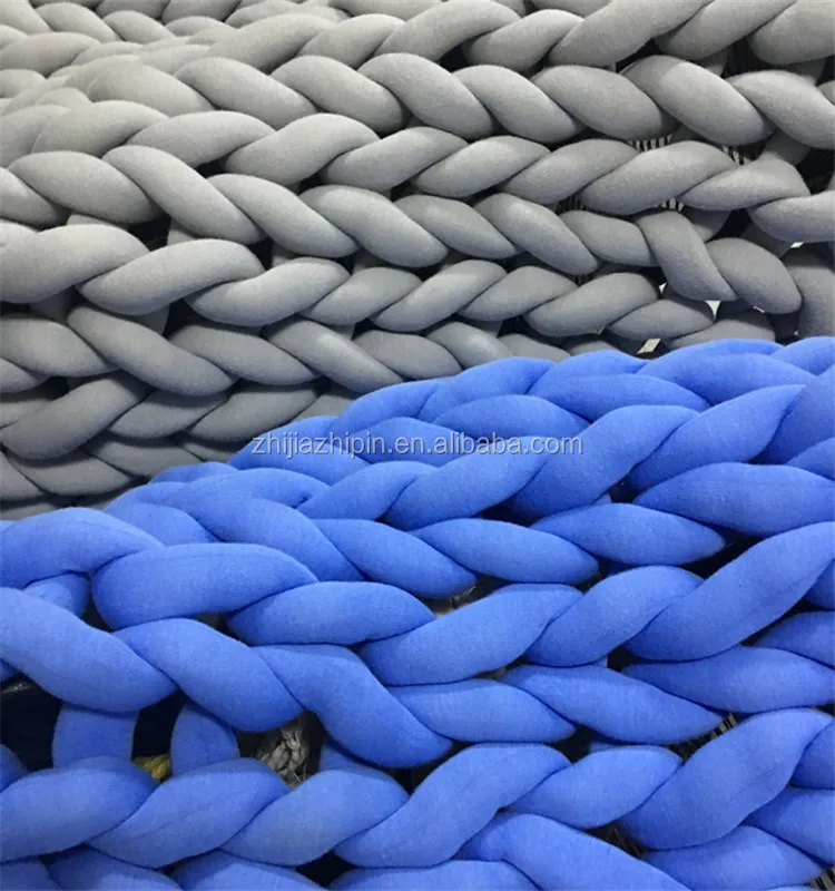 3cm Chunky Vegan Braid Machine Washable Cotton Tube Yarn For Arm