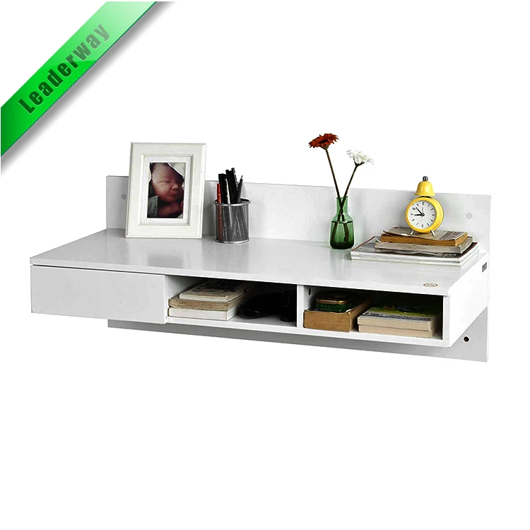 White Mdf Restaurant Wall Mount Computer Home Office Computer Dressing Table Mount