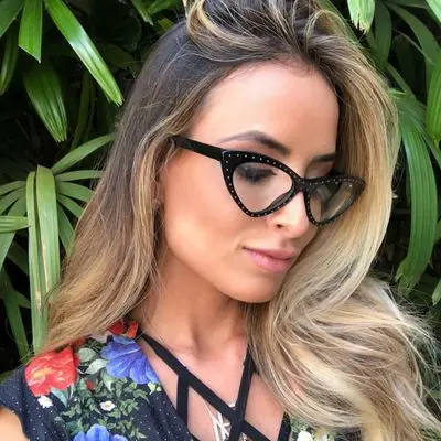 SHINELOT M0116 Factory Cat Eye Frame Glasses Street Style Coloured Eye Glasses Clean Eyewear