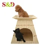 Wonderful synthetic rattan felt cat house handmade plastic animal bed