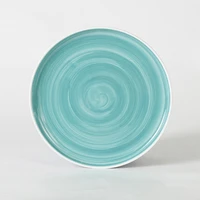 

Wholesale dinnerware green bulk pasta dishes cheap porcelain dinner plates for restaurant