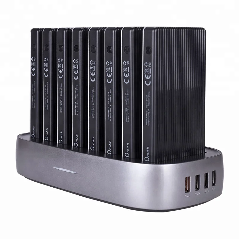 

Multiple 8000 mah commercial cellphone power bank charging station for restaurant