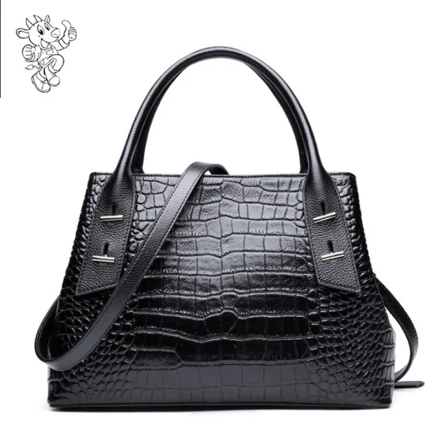 

Wholesale 2019 New Fashion Luxury Designer Ladies Shoulder Bag Alligator Crocodile Leather Women's Tote Bag sac a main femme