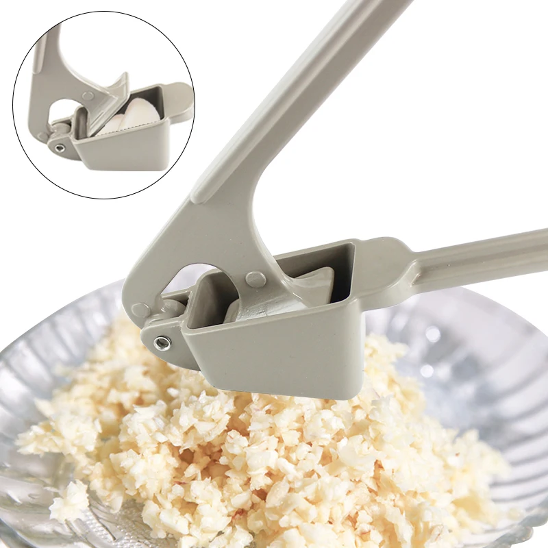 

Garlic press Free Shipping Cheapest Amazon kitchen accessories rocking garlic crusher, peeling powder machine garlic press, Silver