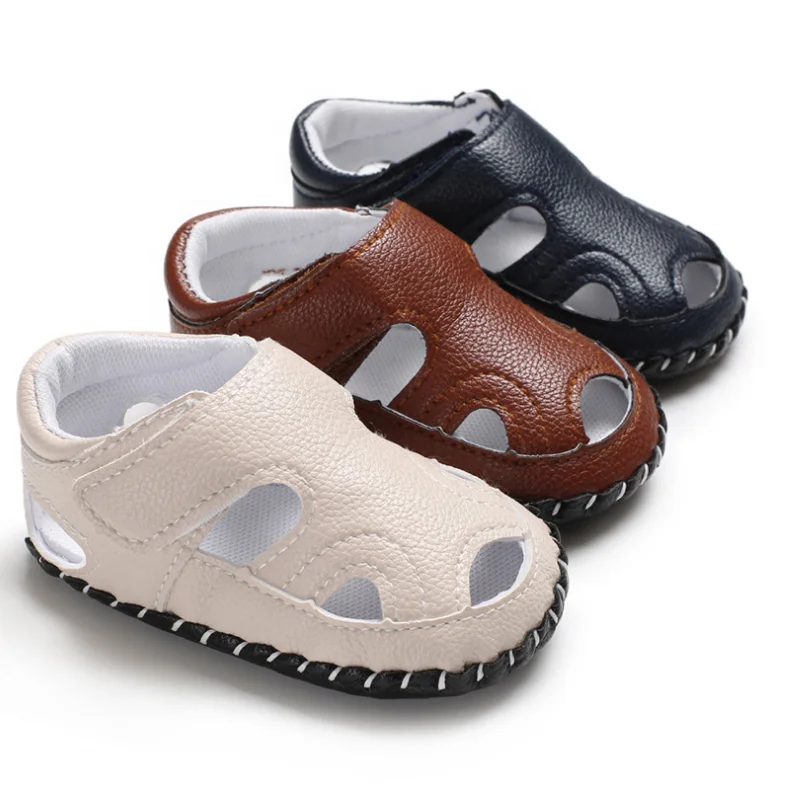 

Summer Shoes Fashion Sandals Infant PU leather Casual Solid Color Sport Soft Sole First Walker Baby Boys Shoes Toddler Sandals