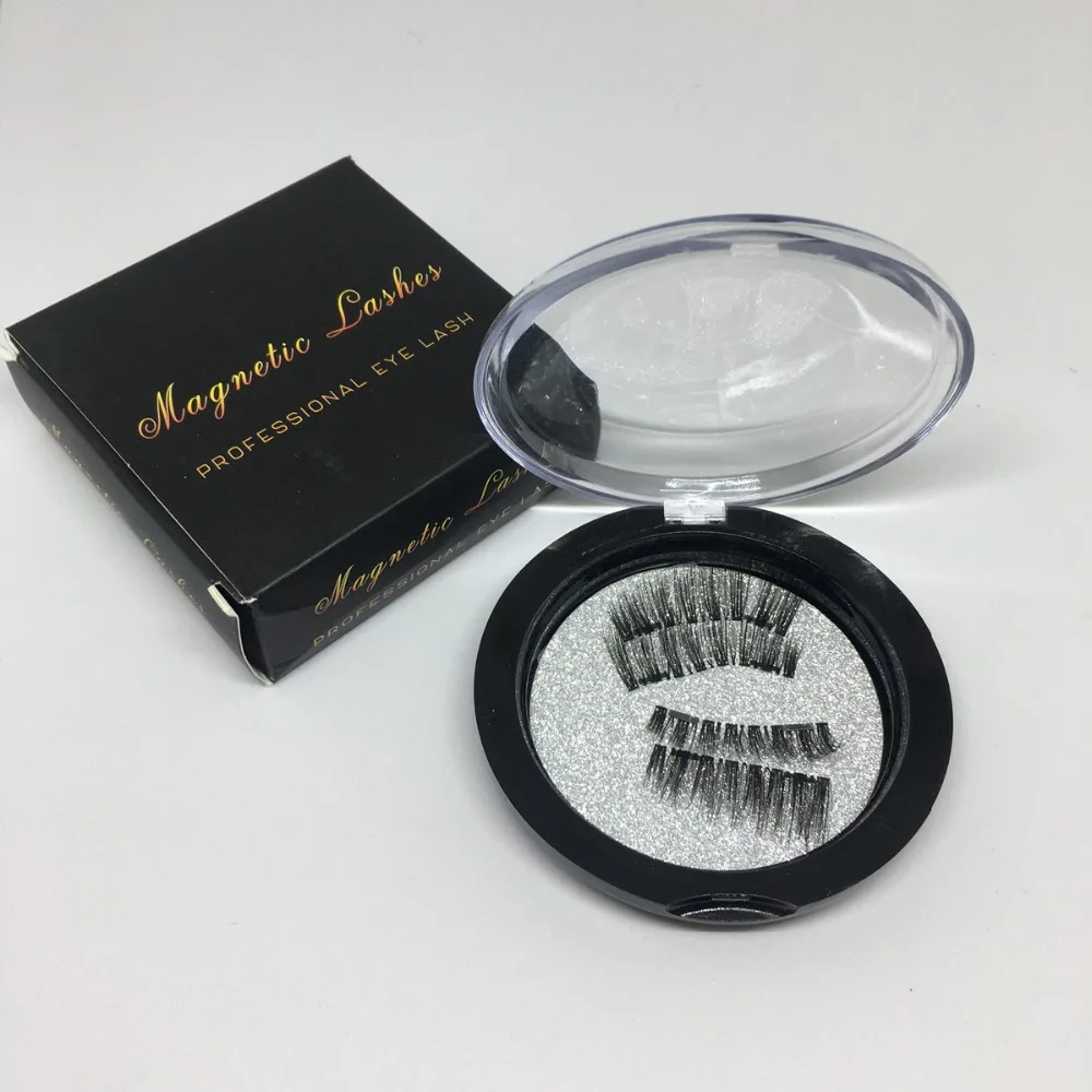 

Magnetic Eye Lashes 3D False Magnet Eyelashes Extension 3D Fake Eyelashes magnetic eyelashes 4pcs=1pair with retail package