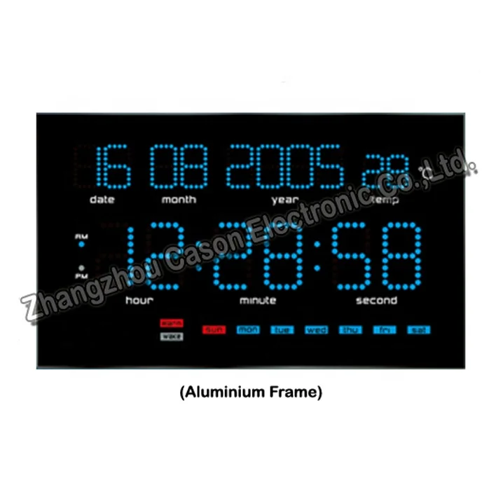 

Cason LED Digital Modern Wall clock with Calendar, Customized