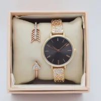 

2019 Fahion Luxury Women Gold Jewelry Watch With PInk Gift Box OEM Design