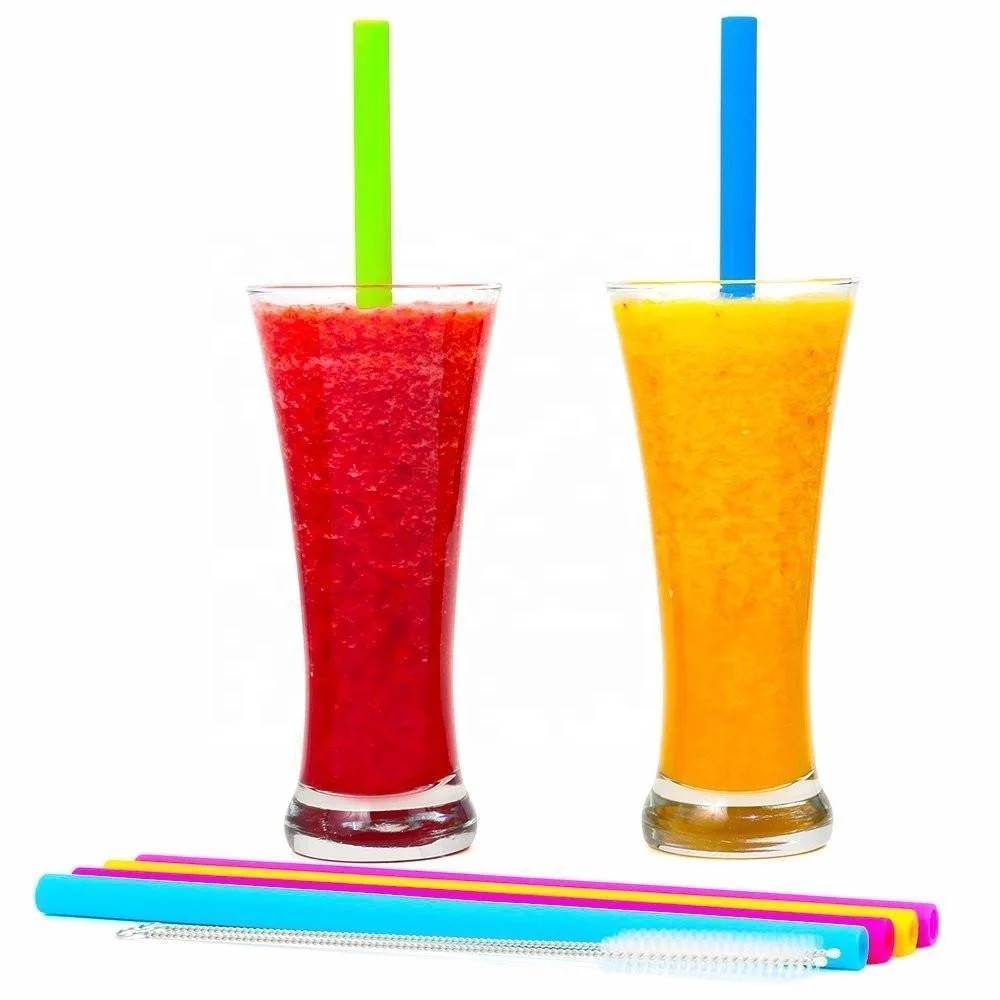 

Reusable Assorted Colored Food Grade Silicone Drinking Straws, Blue, green, pink, red, yellow,purple