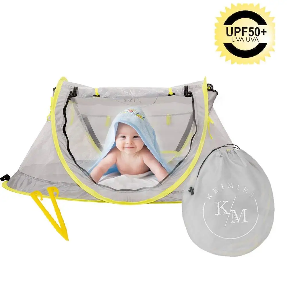 Cribs Beach Tent Portable Baby Travel Bed Up UPF 50 UV Travel Bed Baby Protection Sun Shelter Shade for Baby Under Age 2